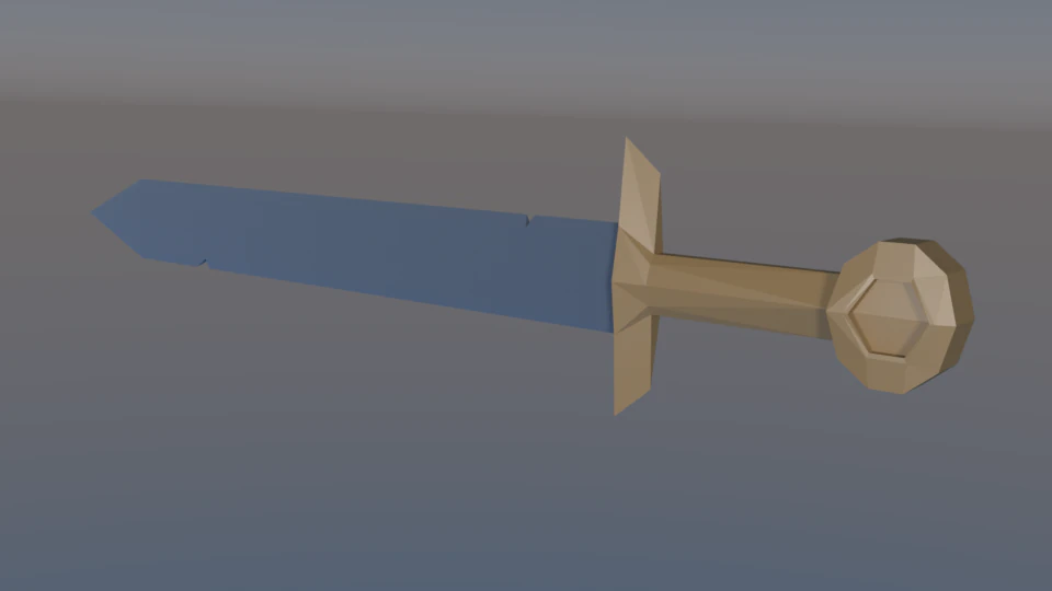 sword lowpoly 3D Model .c4d .max .obj .3ds .fbx .stl .blend 