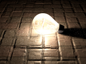 light bulb on floor Model 3D