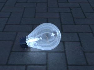 light bulb on floor Modelo 3D
