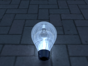 light bulb on floor Modelo 3D
