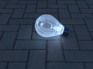 light bulb on floor Modelo 3D