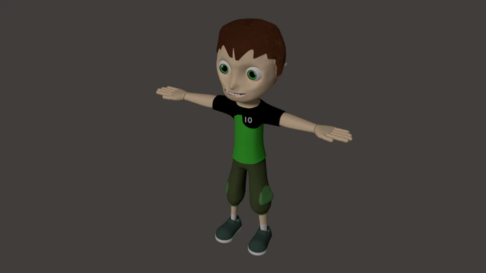 ben 10 &ccedil;ocuk 3D Model .c4d .max .obj .3ds .fbx .stl .blend 
