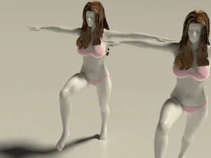 美丽的女孩 3D 模型