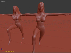 красавица девушка 3D Модель