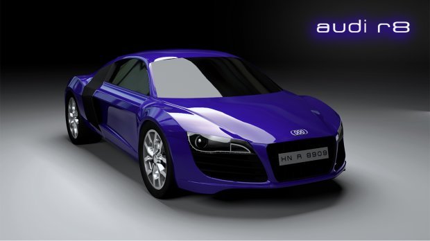 audi r8 3D Model .c4d .max .obj .3ds .fbx .stl .blend 