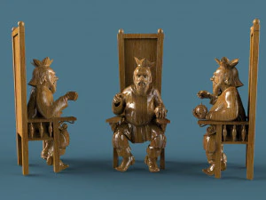 chess mongols-russians 3d stl model 3D Model