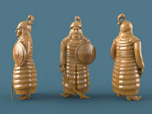 chess mongols-russians 3d stl model 3D Model