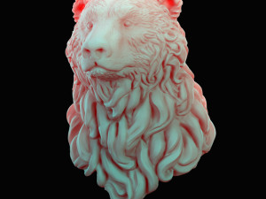 bear head curly 3D 모델