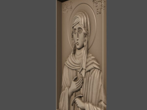 st xenia of st petersburg ksenia blazennaya orthodox christian icon Model 3D