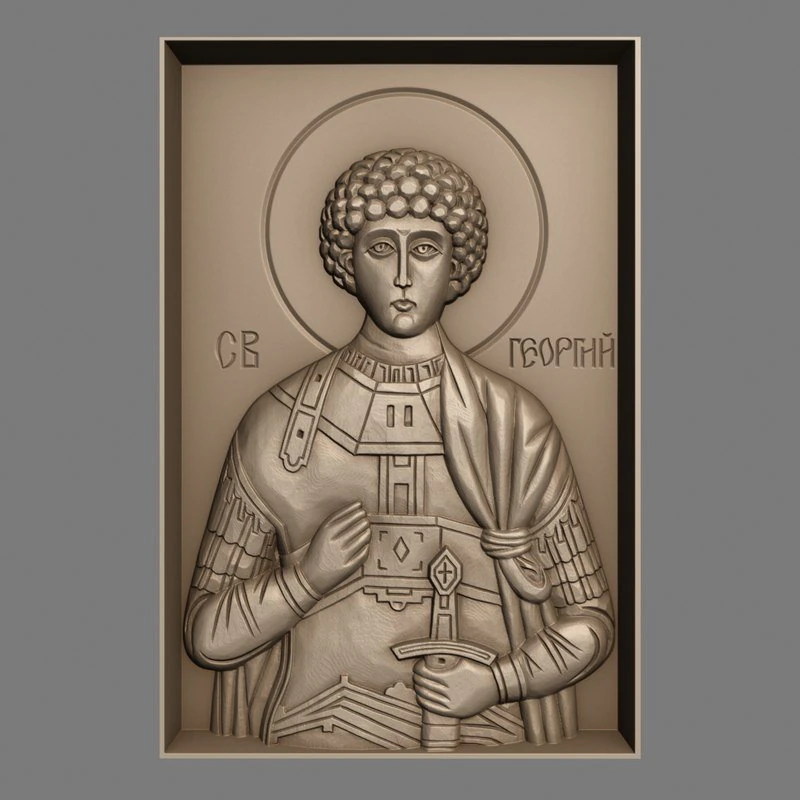 st george orthodox icon 3D Model .c4d .max .obj .3ds .fbx .stl .blend 