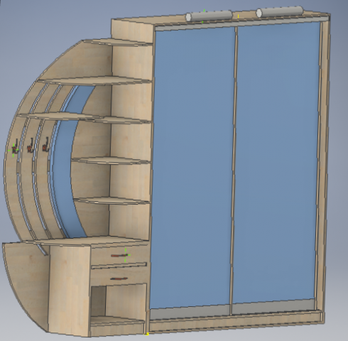 wardrobe 3D Model .c4d .max .obj .3ds .fbx .stl .blend 