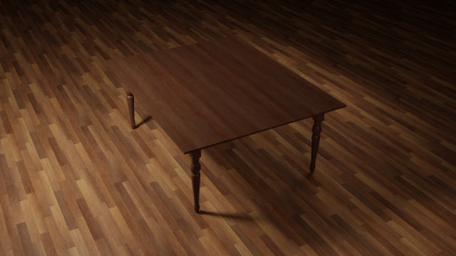 wooden table Modèle 3D .c4d .max .obj .3ds .fbx .stl .blend 