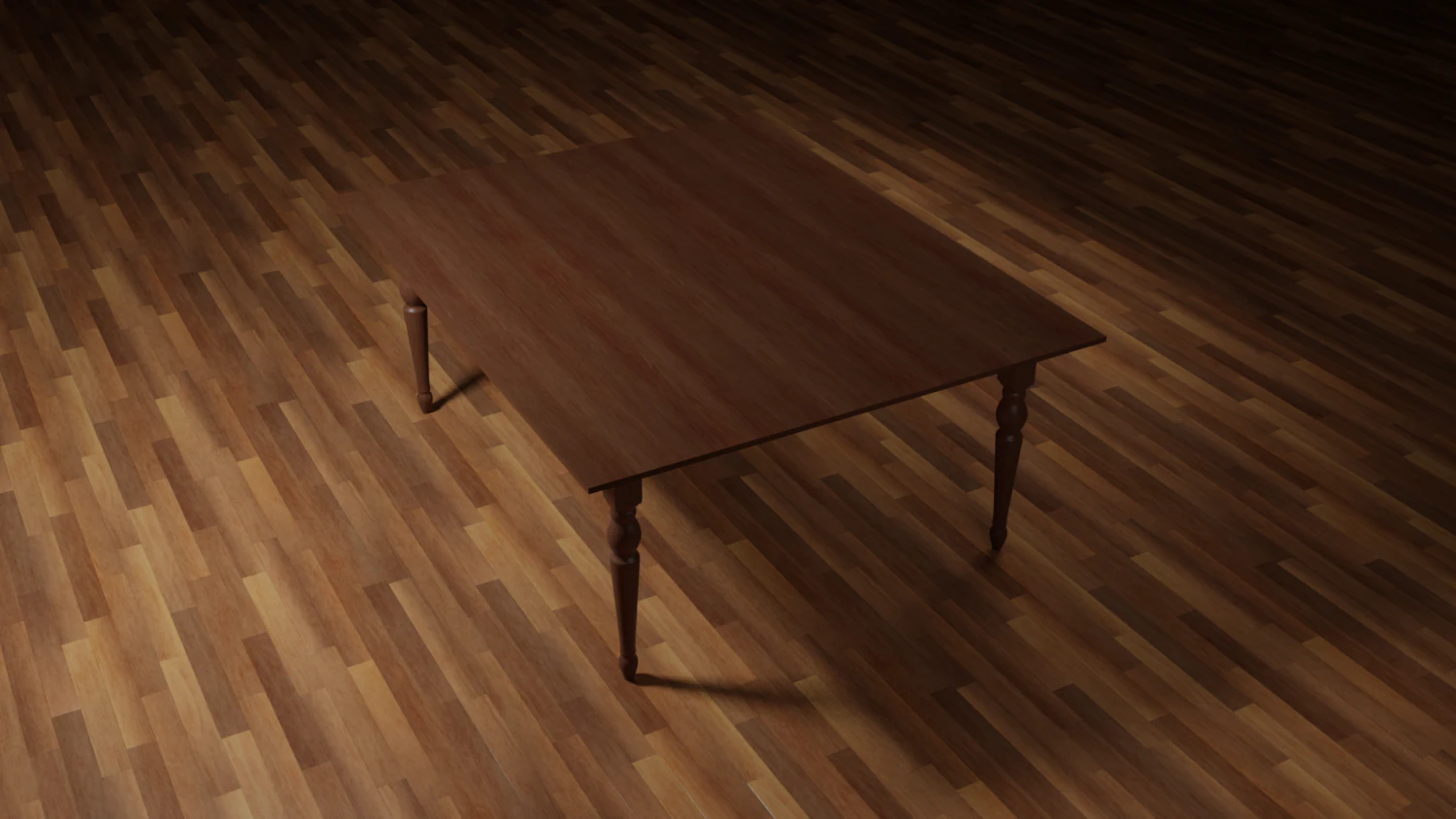 wooden table 3D Model .c4d .max .obj .3ds .fbx .stl .blend 