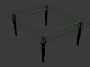 wooden table 3D Model