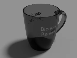 cup with a text 3D Model