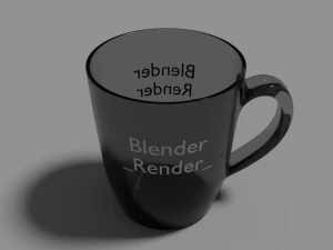 cup with a text 3D Model