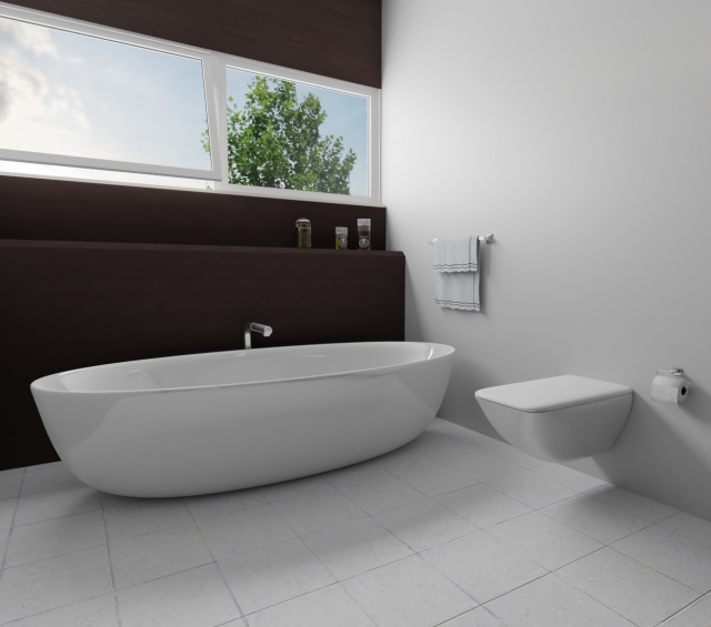 modern bathroom interior 3D Модель .c4d .max .obj .3ds .fbx .stl .blend 