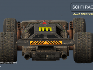 sci fi race car 3D 模型