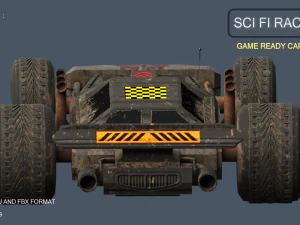 sci fi race car 3D Model