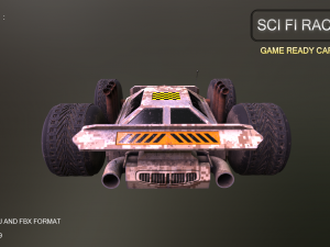 sci fi race car 3D 模型