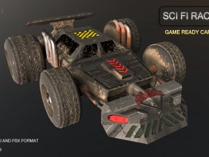 sci fi race car 3D Model