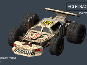 sci fi race car 3D Model