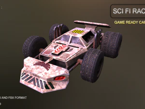 sci fi race car 3D Model