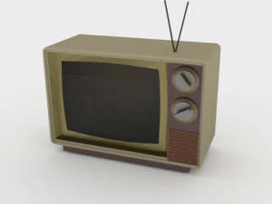 telewizor retro Model 3D