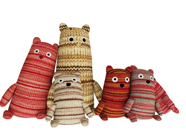 realistic children teddy bears 3D Model .c4d .max .obj .3ds .fbx .stl .blend 