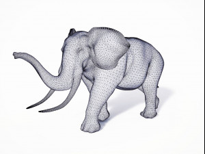 realistic african elephant 3D मॉडल