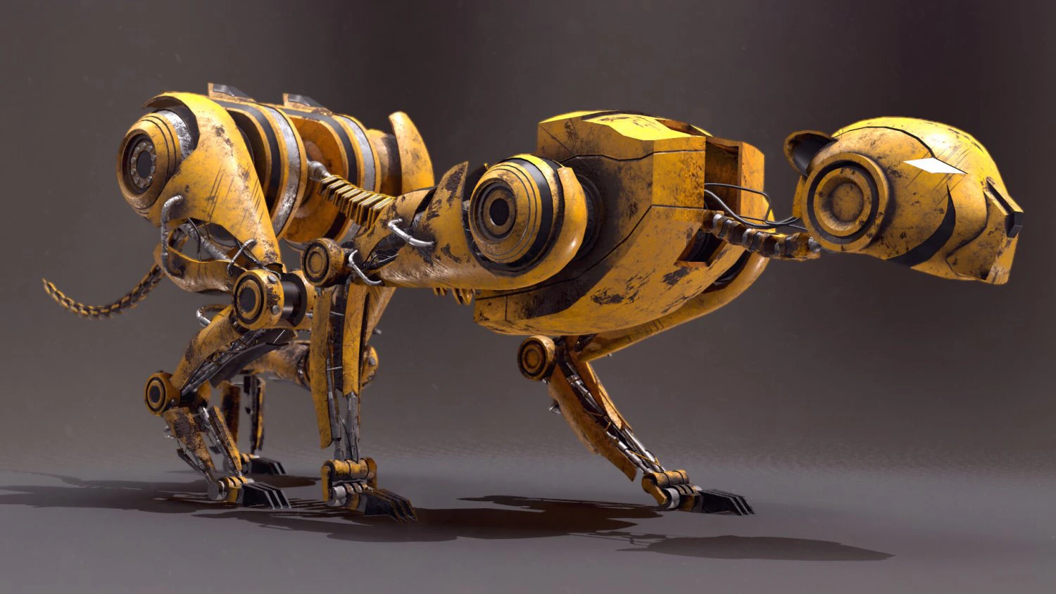 Sci-fi cheetah 3D Model .c4d .max .obj .3ds .fbx .stl .blend 