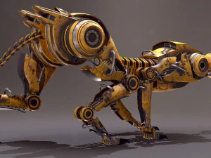 Sci-fi cheetah 3D Model