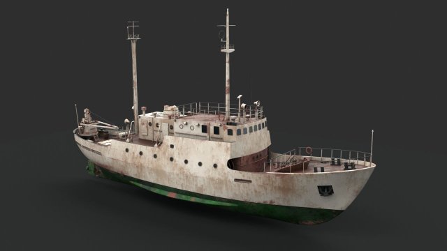 rusty vessel Modèle 3D .c4d .max .obj .3ds .fbx .stl .blend 