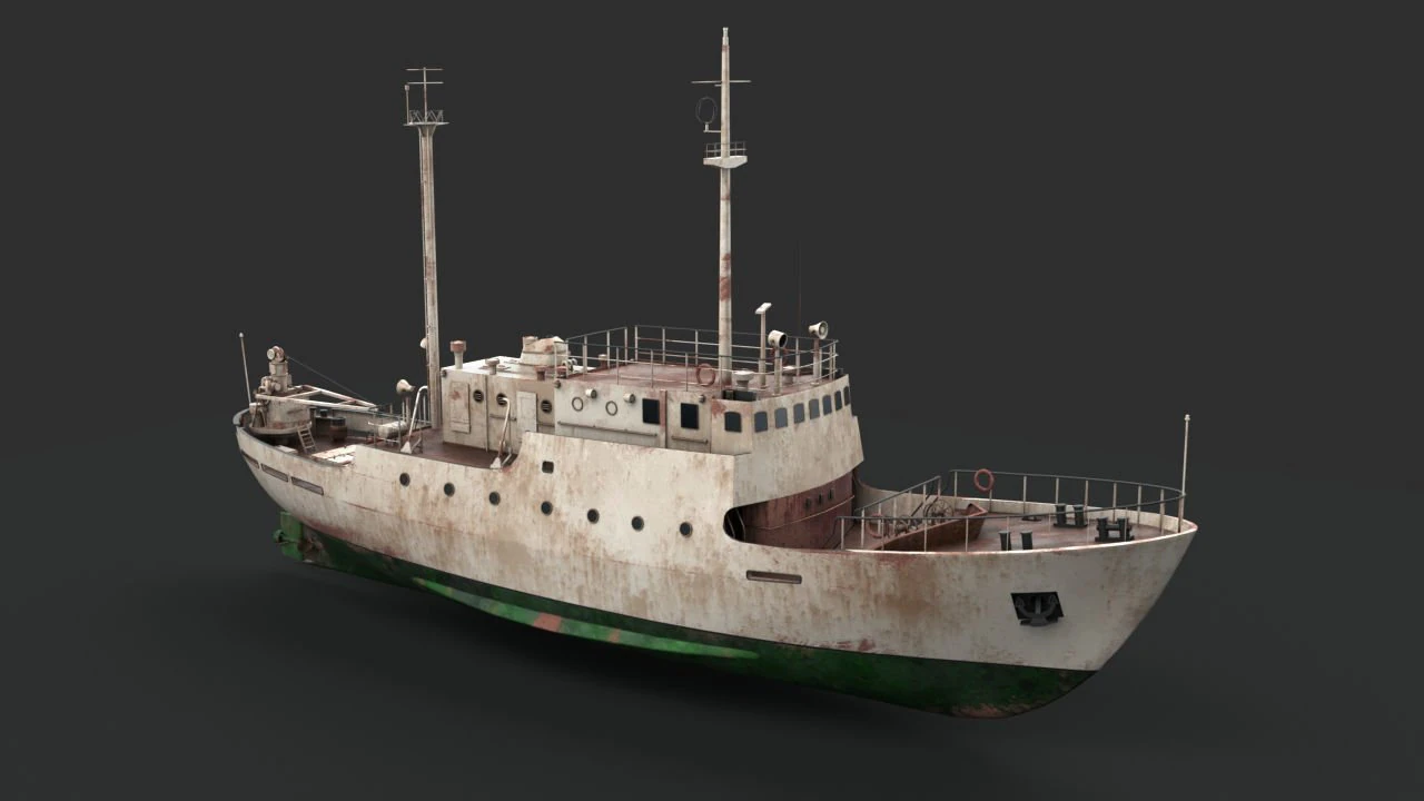 rusty vessel 3D Model .c4d .max .obj .3ds .fbx .stl .blend 