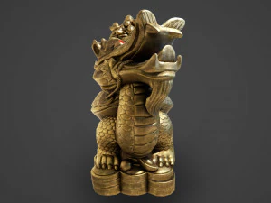 ancient japanese turtle statue 3D Model