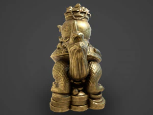 ancient japanese turtle statue 3D Model
