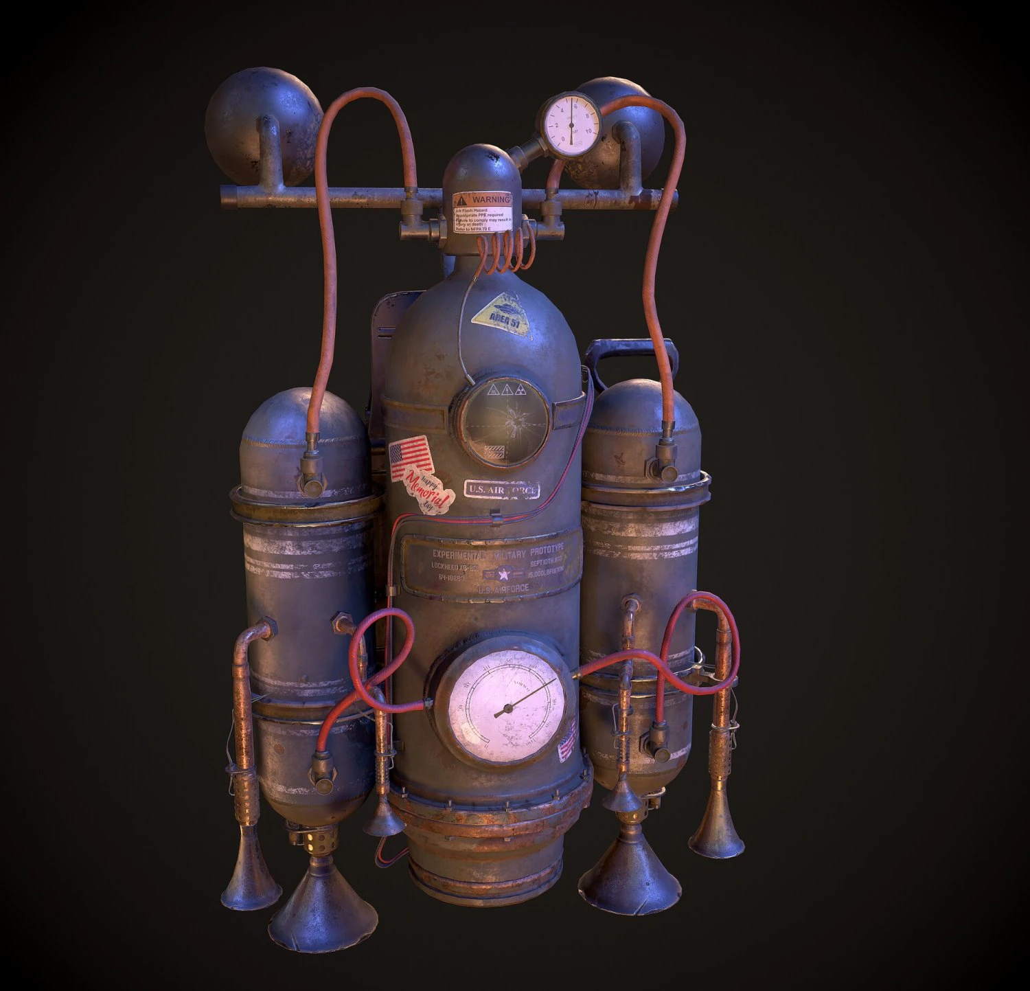 jetpack militare Modello 3D .c4d .max .obj .3ds .fbx .stl .blend 