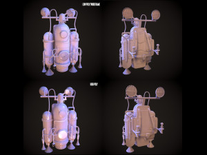military jetpack Modèle 3D
