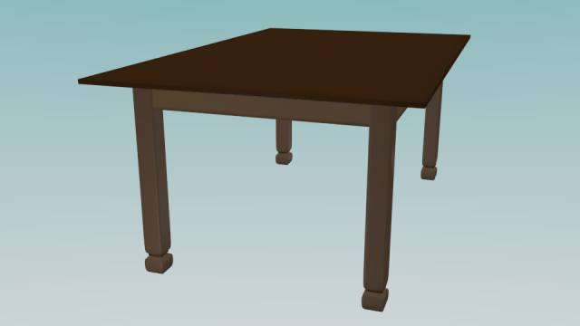 simple table 3D Model .c4d .max .obj .3ds .fbx .stl .blend