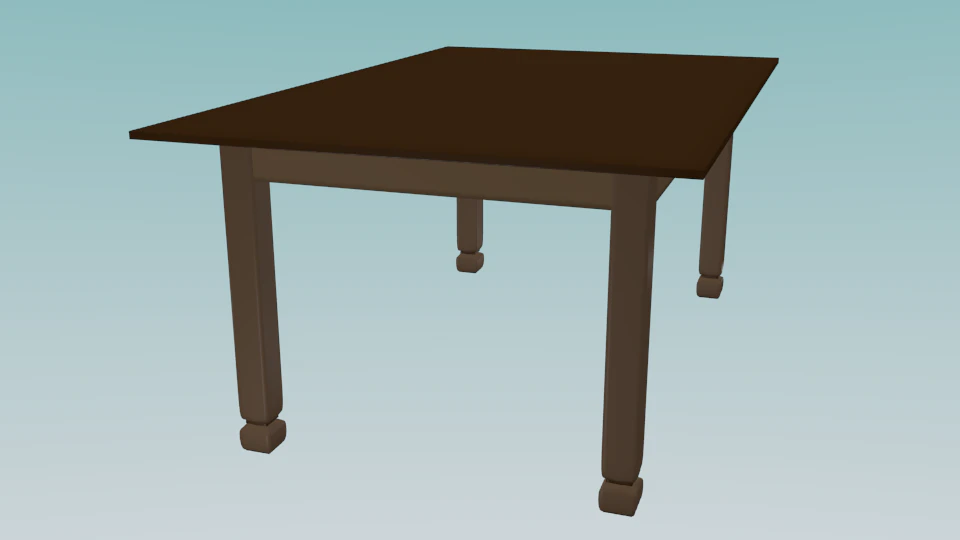simple table 3D Model .c4d .max .obj .3ds .fbx .stl .blend 