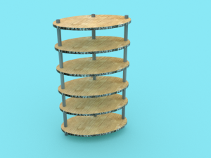wooden shelf 3D Model