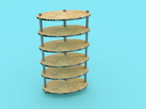 ripiano in legno Modello 3D