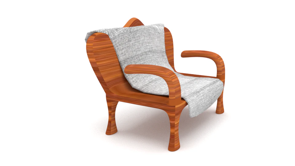 armchair 3D Model .c4d .max .obj .3ds .fbx .stl .blend 