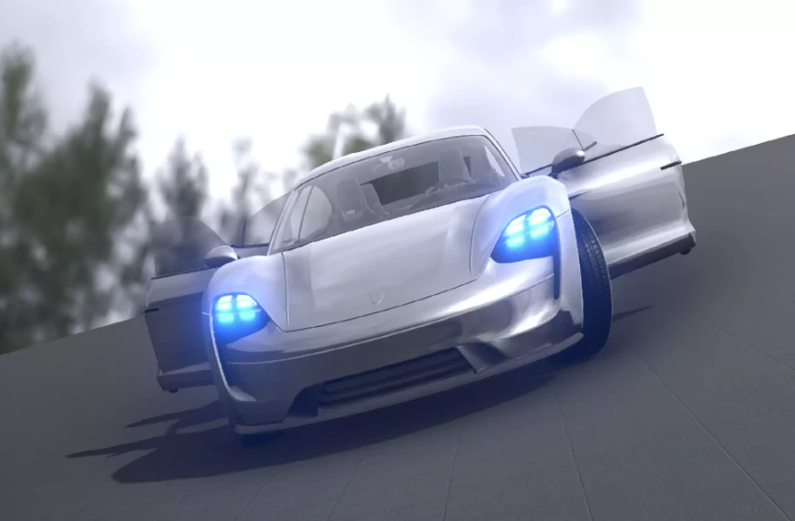 porsche taycan 3D Model .c4d .max .obj .3ds .fbx .stl .blend