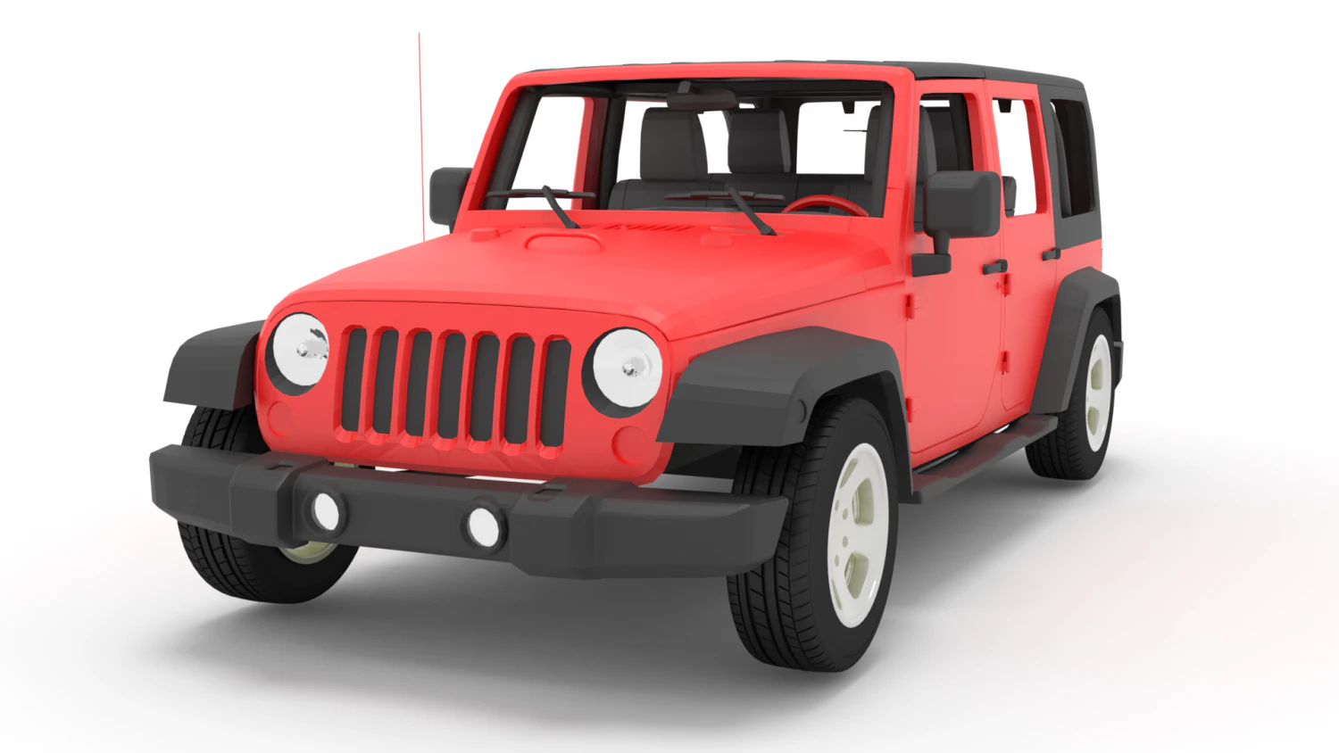 jeep wrangler 3d print ready 3D Print Model .c4d .max .obj .3ds .fbx .stl .blend