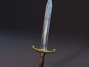 Simple Sword Handpainted 3D Model