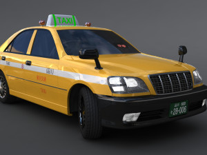Tokyo taxi yellow Modelo 3D