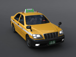 Tokyo taxi yellow Modelo 3D