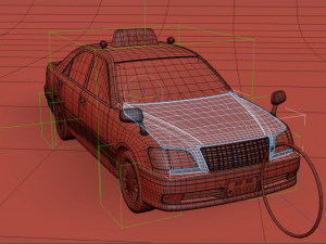 Tokyo taxi yellow Modelo 3D