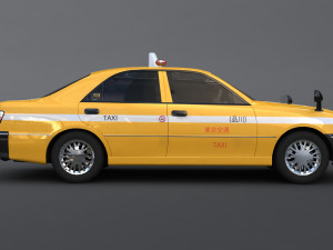 Tokyo taxi yellow Modelo 3D